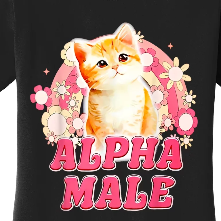 Alpha Male Cat Kitten Funny Women's T-Shirt