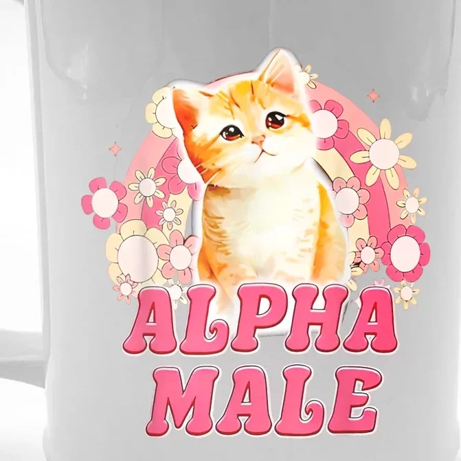 Alpha Male Cat Kitten Funny Front & Back Beer Stein