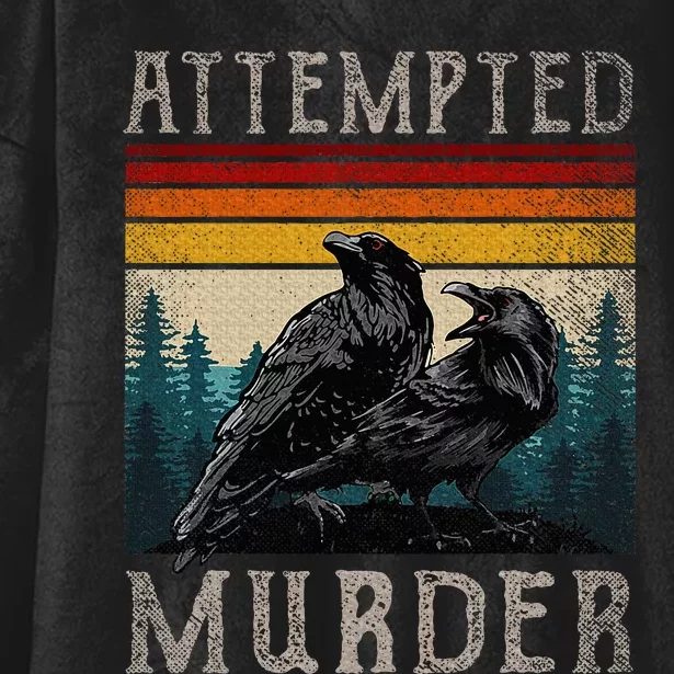 Attempted Murder Crows Hooded Wearable Blanket