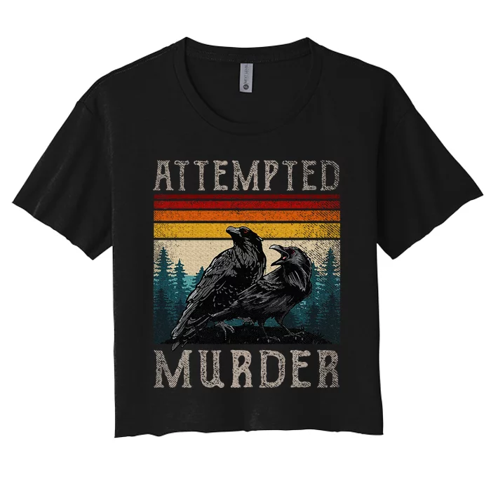 Attempted Murder Crows Women's Crop Top Tee