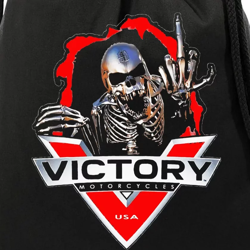 American Motor Cycles Victory Usa Skeleton Drawstring Bag