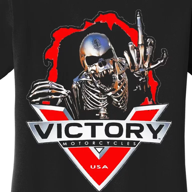 American Motor Cycles Victory Usa Skeleton Women's T-Shirt