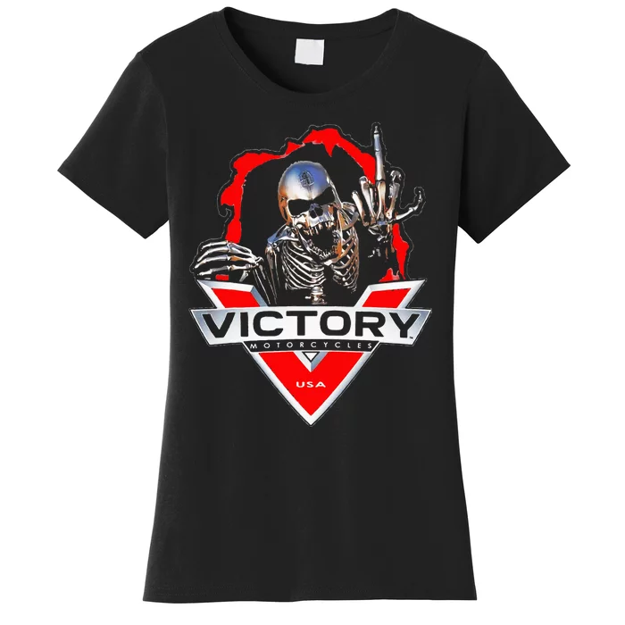 American Motor Cycles Victory Usa Skeleton Women's T-Shirt