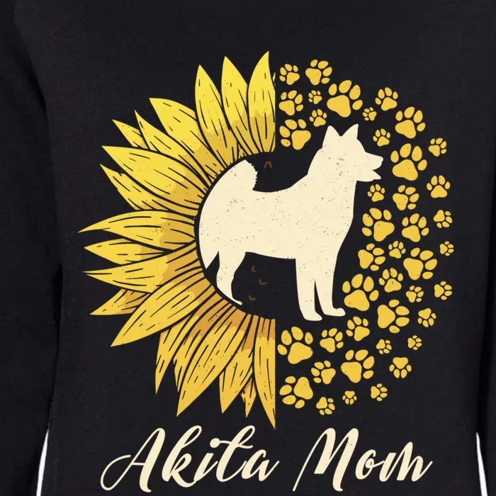 Akita Mom Dog Mom Sunflower American Akita Inu Gift Womens California Wash Sweatshirt