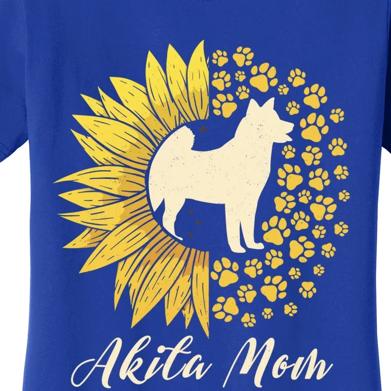 Akita Mom Dog Mom Sunflower American Akita Inu Gift Women's T-Shirt