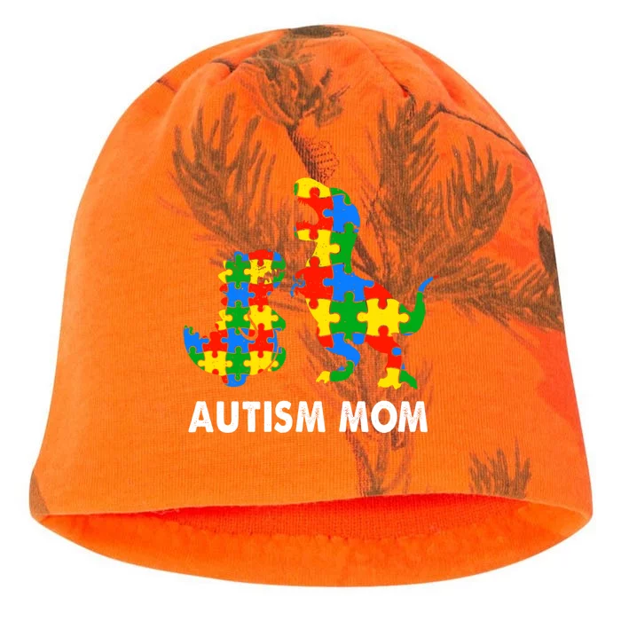 Autism Mom Dinosaur Lovers Dino Mommy Mama Autism Awareness Funny Gift Kati - Camo Knit Beanie