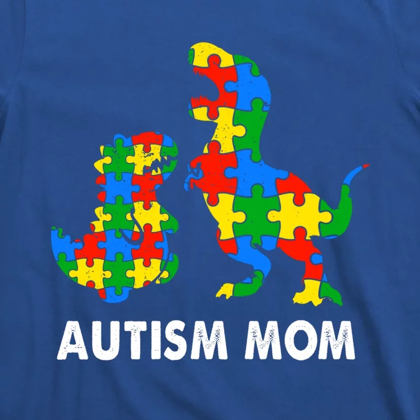 Autism Mom Dinosaur Lovers Dino Mommy Mama Autism Awareness Funny Gift T-Shirt