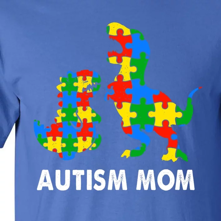 Autism Mom Dinosaur Lovers Dino Mommy Mama Autism Awareness Funny Gift Tall T-Shirt