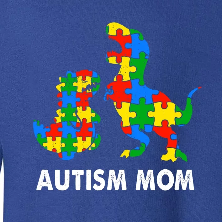 Autism Mom Dinosaur Lovers Dino Mommy Mama Autism Awareness Funny Gift Toddler Sweatshirt