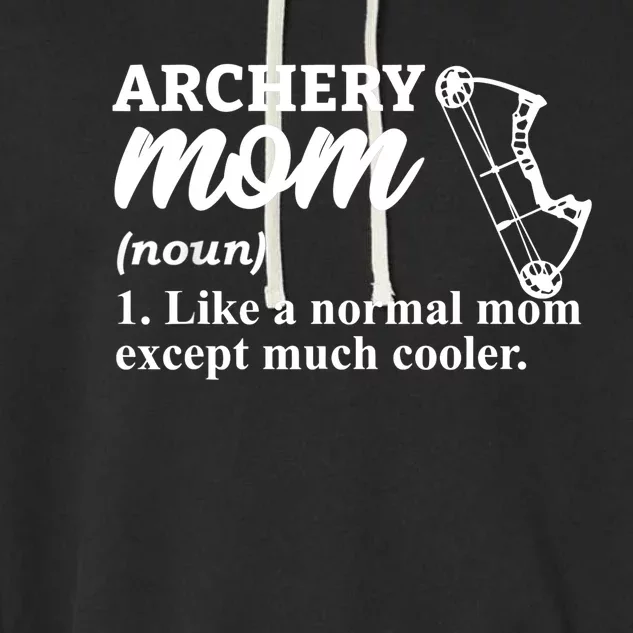 Archery Mom Definition Arrow Bow Hunting Garment-Dyed Fleece Hoodie