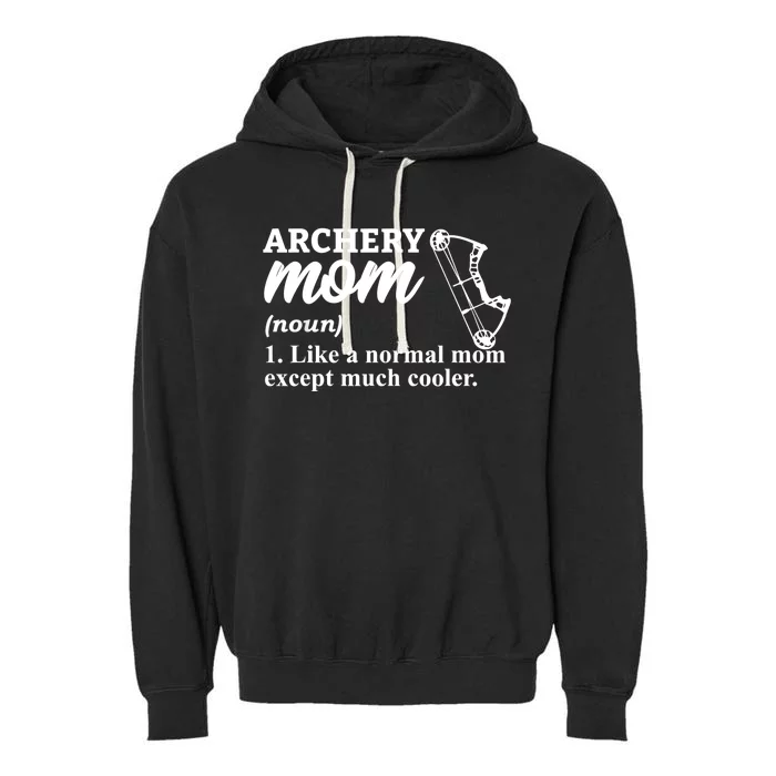 Archery Mom Definition Arrow Bow Hunting Garment-Dyed Fleece Hoodie