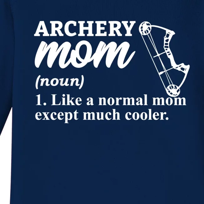 Archery Mom Definition Arrow Bow Hunting Baby Long Sleeve Bodysuit