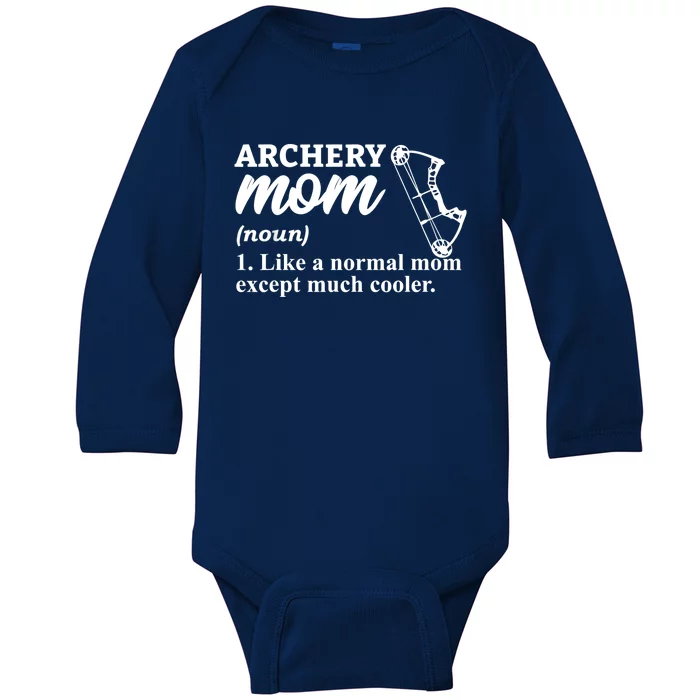 Archery Mom Definition Arrow Bow Hunting Baby Long Sleeve Bodysuit