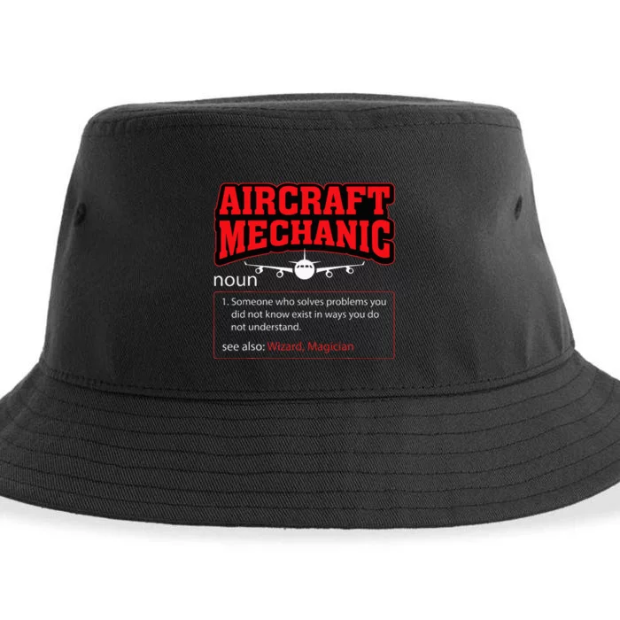 Aircraft Mechanic Definition Airplane Mechanic Sustainable Bucket Hat