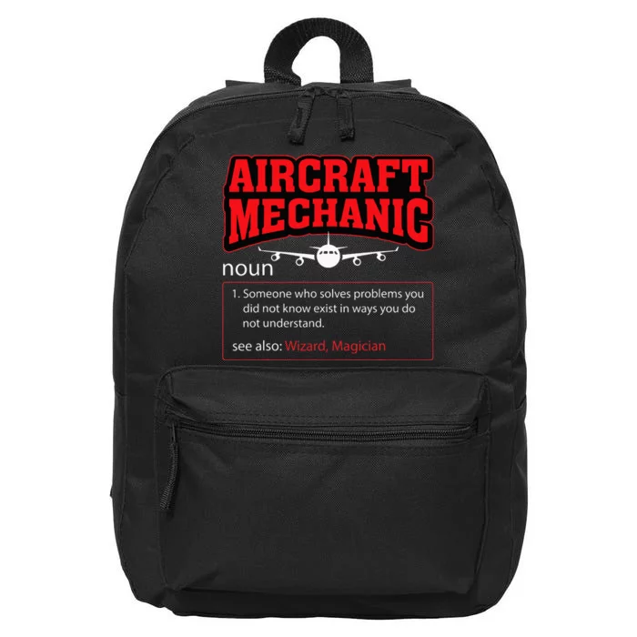 Aircraft Mechanic Definition Airplane Mechanic 16 in Basic Backpack