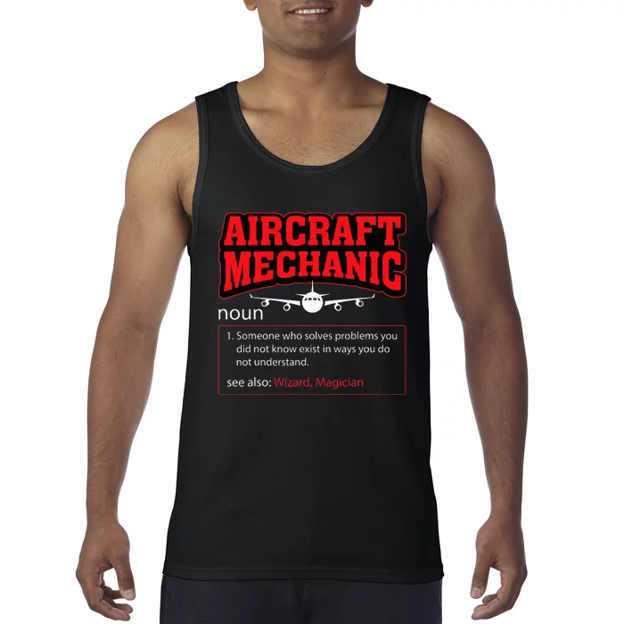 Aircraft Mechanic Definition Airplane Mechanic Tank Top