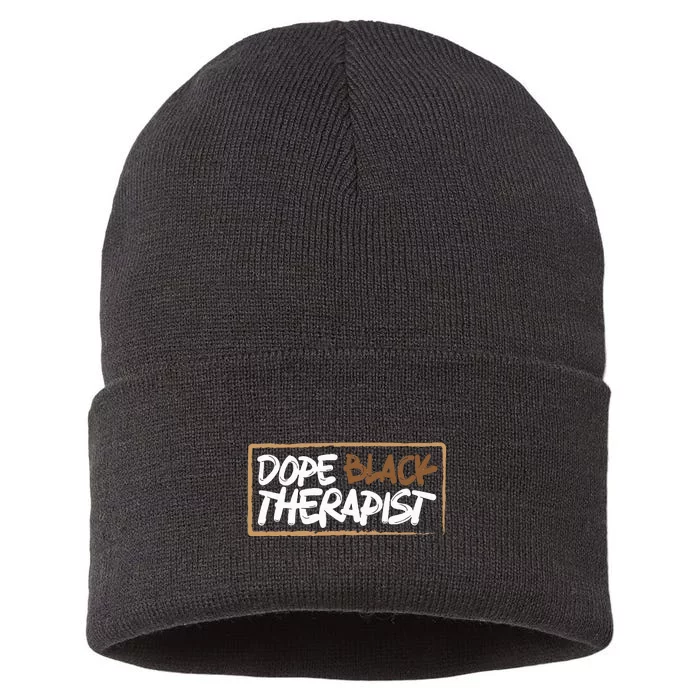 Afrocentric Melanin Dope Black Therapist Black Pride Sustainable Knit Beanie