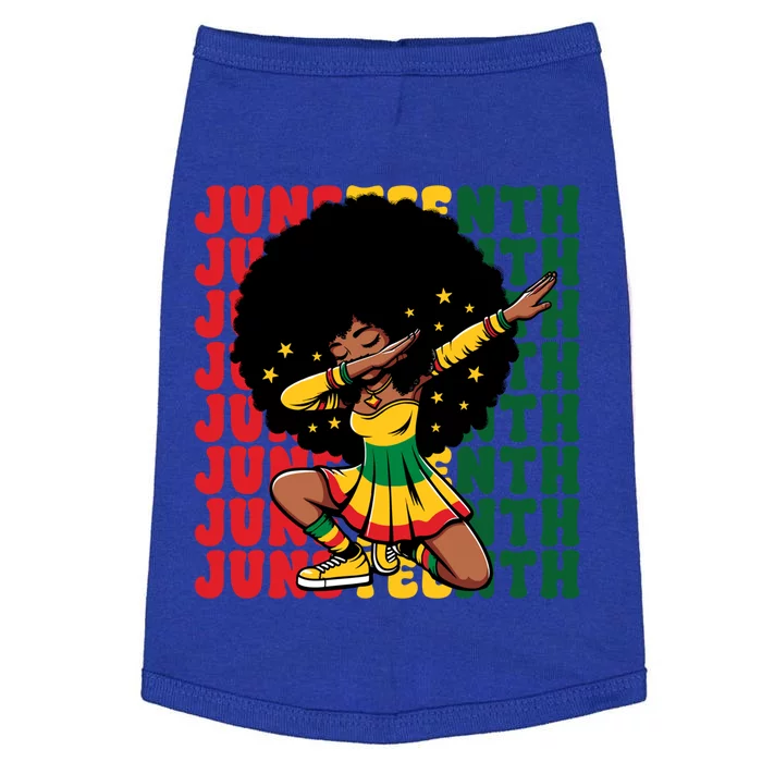 Afro Melanin Dabbing Black Junenth Black History Gift Doggie Tank