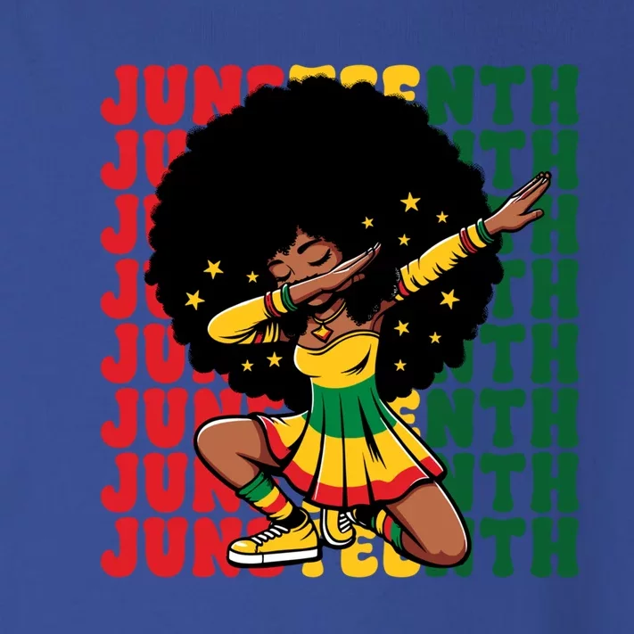 Afro Melanin Dabbing Black Junenth Black History Gift Toddler Long Sleeve Shirt