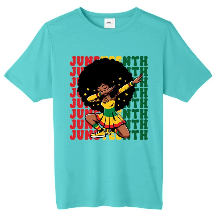 Afro Melanin Dabbing Black Junenth Black History Gift ChromaSoft Performance T-Shirt