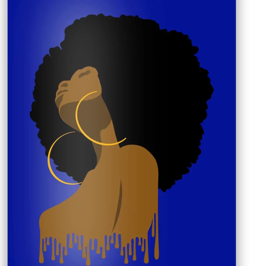 Afro Melanin Drippin African Art Black History Gift Poster