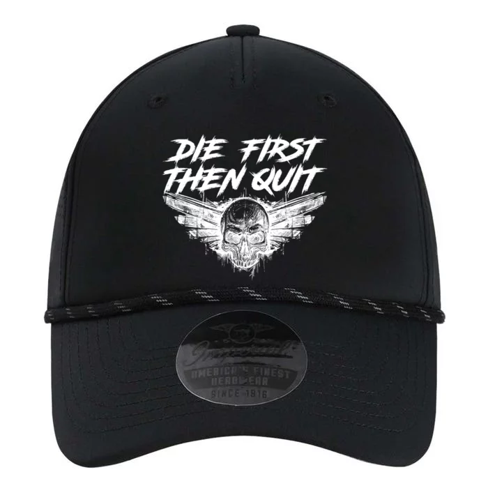 Army Motivational Die First Then Quit Skull Proud Veteran Gift Performance The Dyno Cap