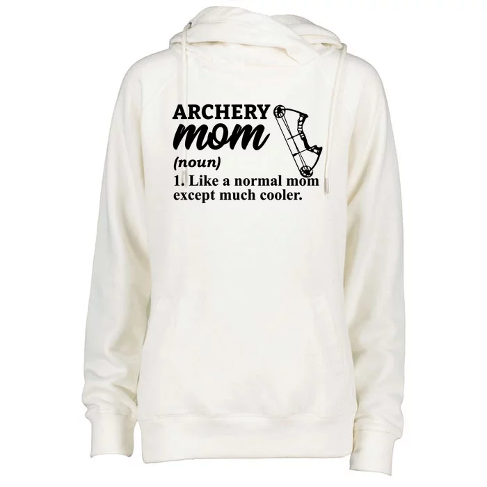 Archery Mom Definition Arrow Bow Hunting Gift Womens Funnel Neck Pullover Hood