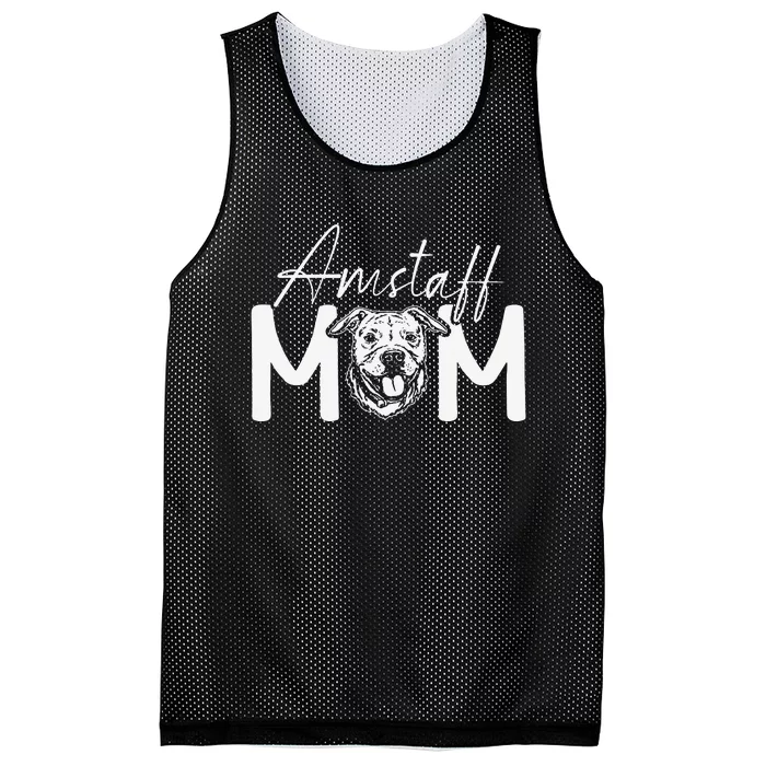 Amstaff Mom Dog Mom American Staffordshire Terrier Mesh Reversible Basketball Jersey Tank