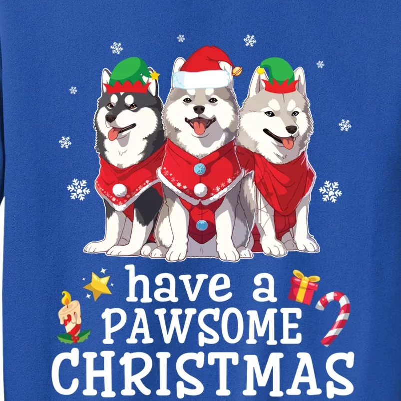 Alaskan Malamute Dogs Merry Mom Dad Have A Pawsome Christmas Gift Tall Sweatshirt