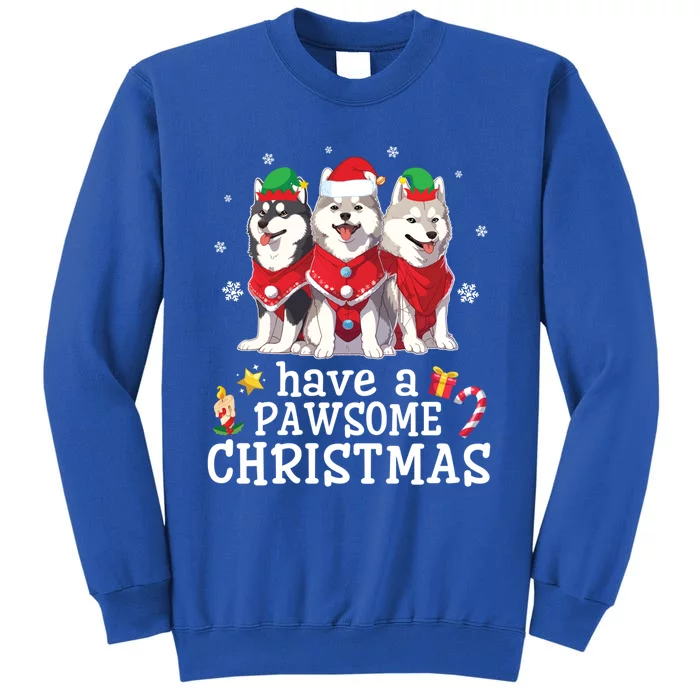 Alaskan Malamute Dogs Merry Mom Dad Have A Pawsome Christmas Gift Tall Sweatshirt