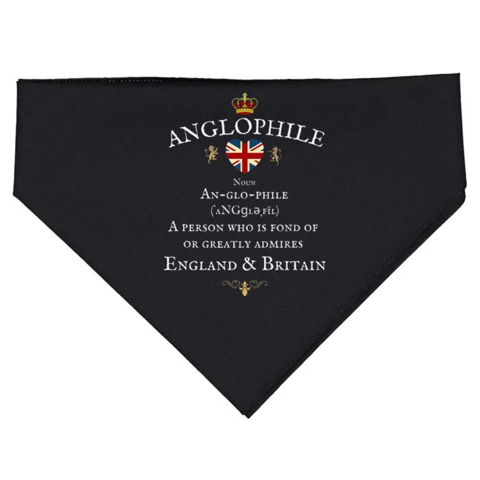 Anglophile Meaning England & Britain Lover British Flag USA-Made Doggie Bandana