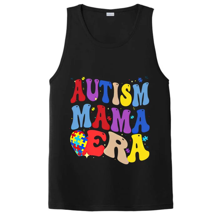 Autism Mama Era Groovy Autism Mom Mothers Day Great Gift Performance Tank