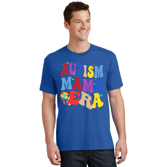 Autism Mama Era Groovy Autism Mom Mothers Day Gift T-Shirt