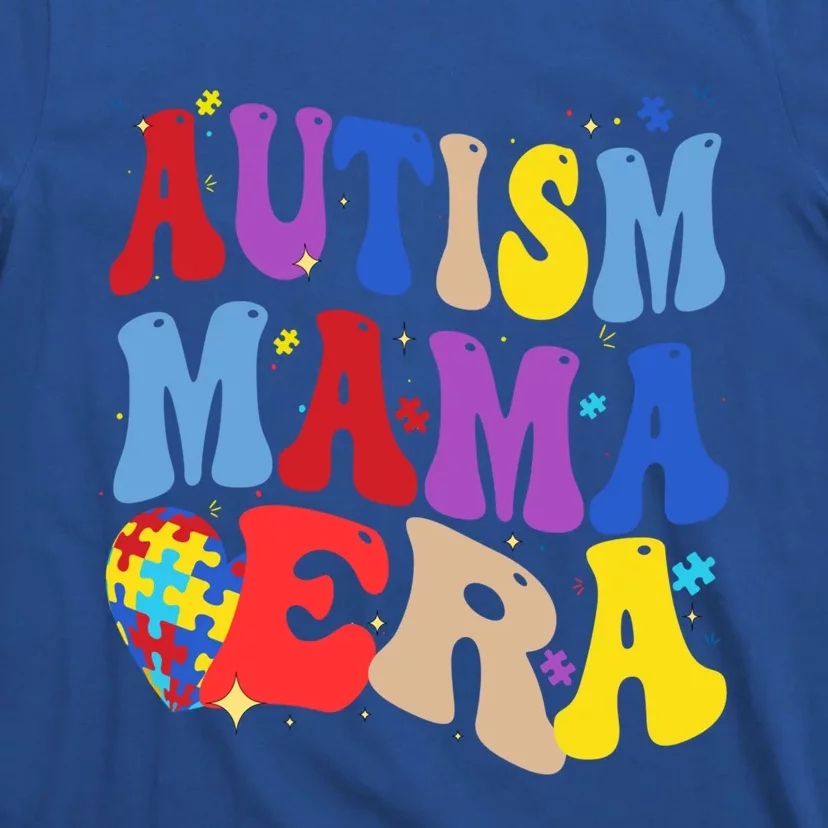 Autism Mama Era Groovy Autism Mom Mothers Day Gift T-Shirt