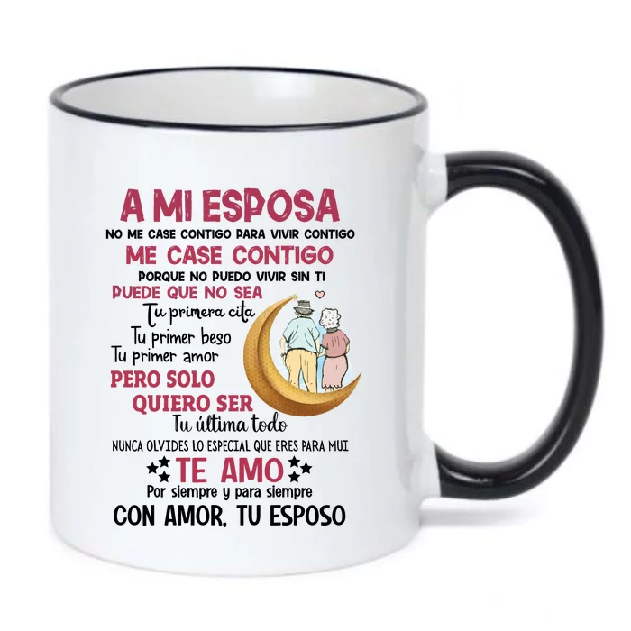 A Mi Esposa No Me Case Contigo Para Vivir Contigo Black Color Changing Mug