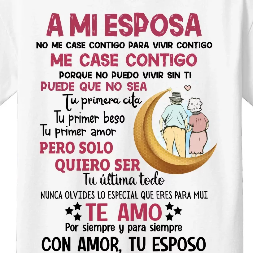 A Mi Esposa No Me Case Contigo Para Vivir Contigo Kids T-Shirt