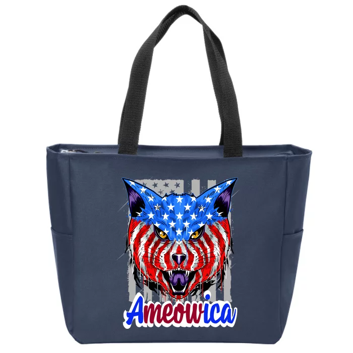 Ameowica Zip Tote Bag