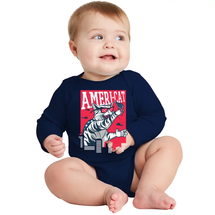 Ameri-Cat Baby Long Sleeve Bodysuit