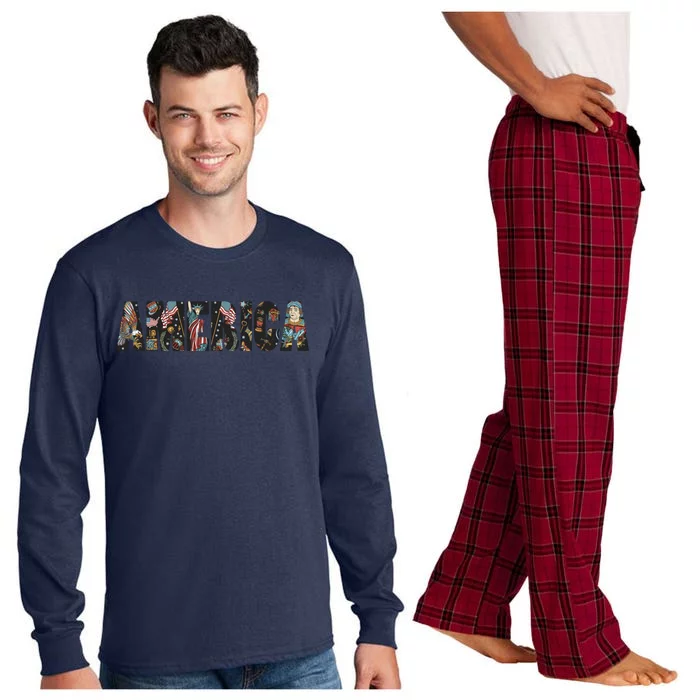 America Long Sleeve Pajama Set