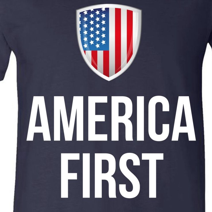 America First - Donald Trump V-Neck T-Shirt