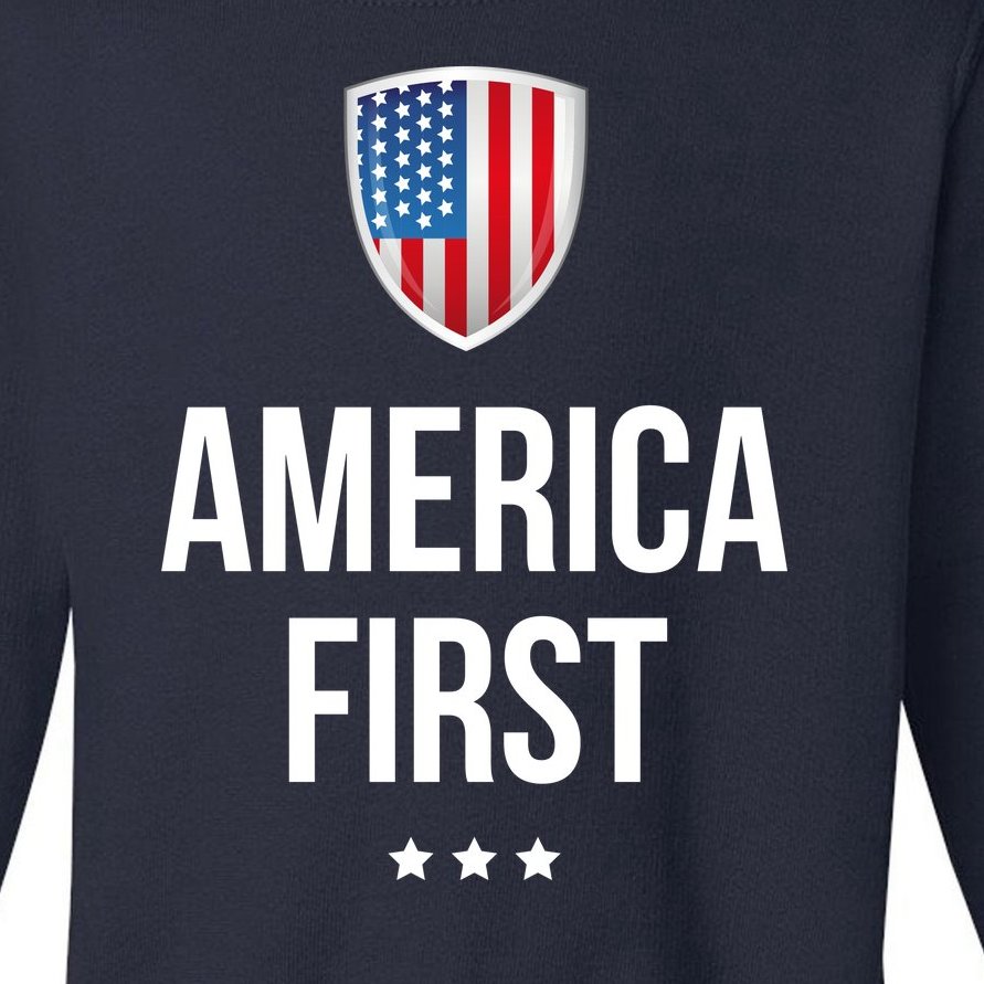 America First - Donald Trump Toddler Sweatshirt