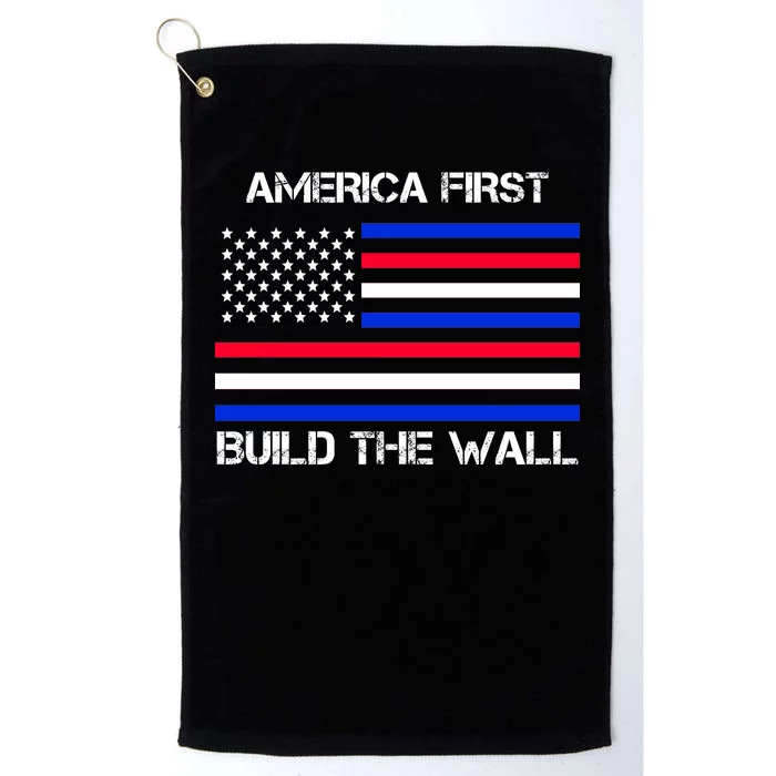 America First Build The Wall Flag Platinum Collection Golf Towel