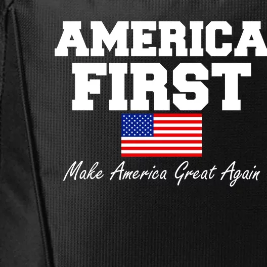 America First Make America Great Again Donald Trump USA Flag City Backpack