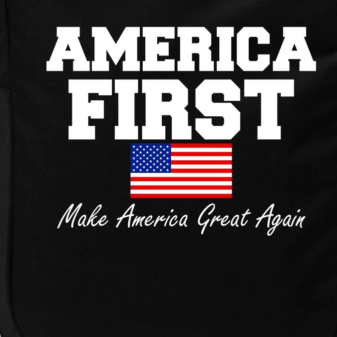 America First Make America Great Again Donald Trump USA Flag Impact Tech Backpack