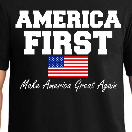 America First Make America Great Again Donald Trump USA Flag Pajama Set