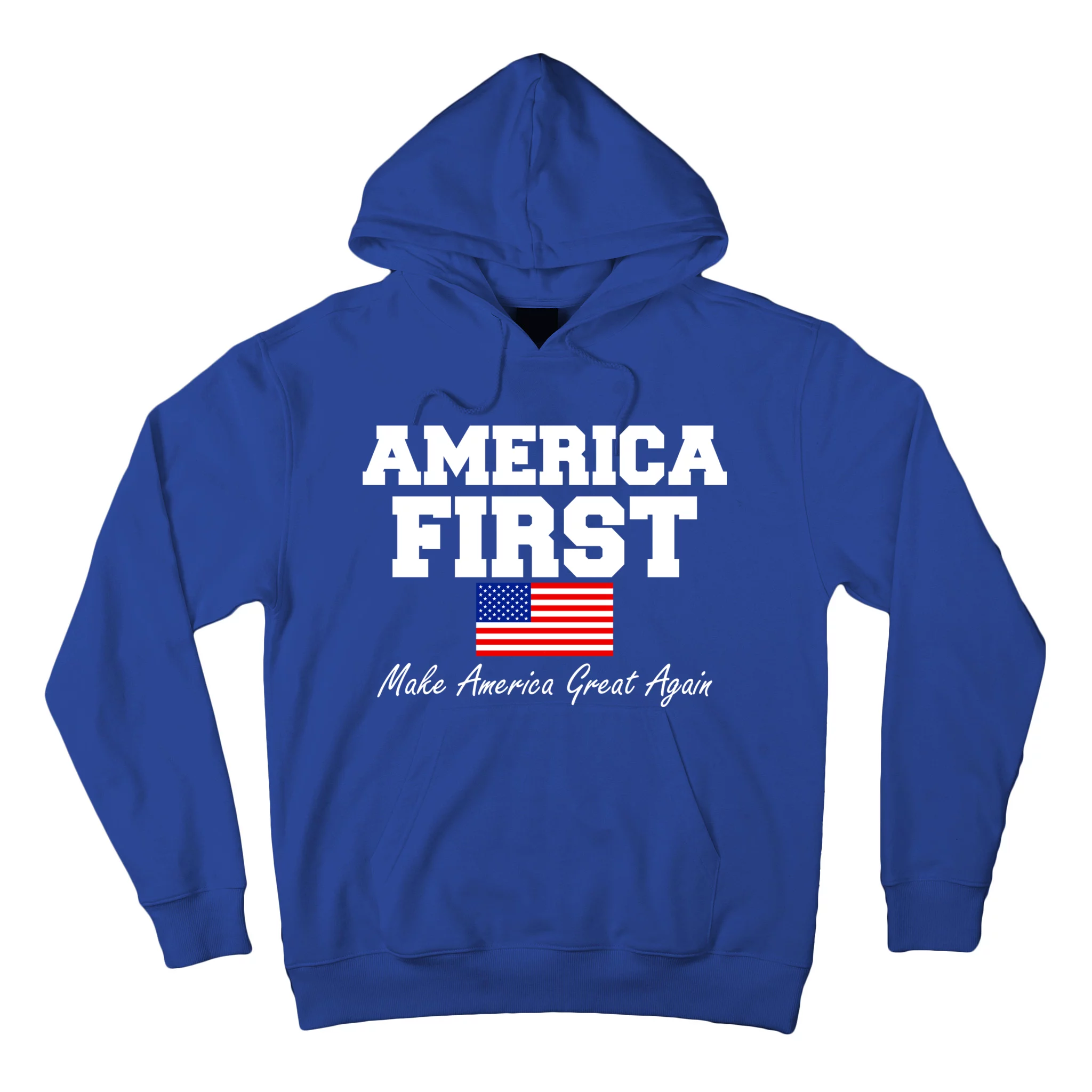 America First Make America Great Again Donald Trump USA Flag Hoodie