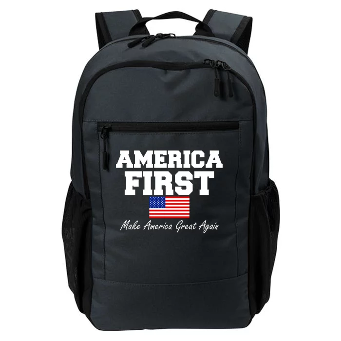 America First Make America Great Again Donald Trump USA Flag Daily Commute Backpack