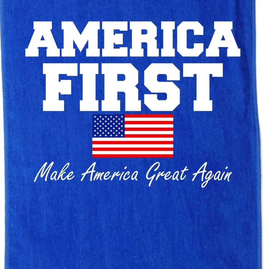 America First Make America Great Again Donald Trump USA Flag Platinum Collection Golf Towel