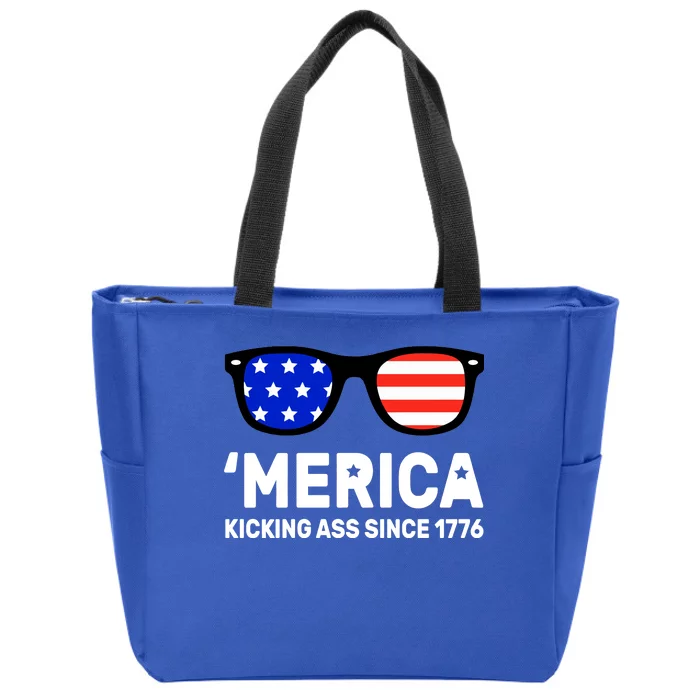 America Kicking Ass Since 1776 Zip Tote Bag