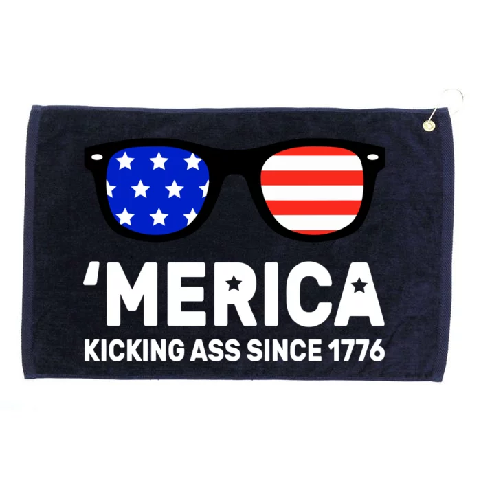 America Kicking Ass Since 1776 Grommeted Golf Towel